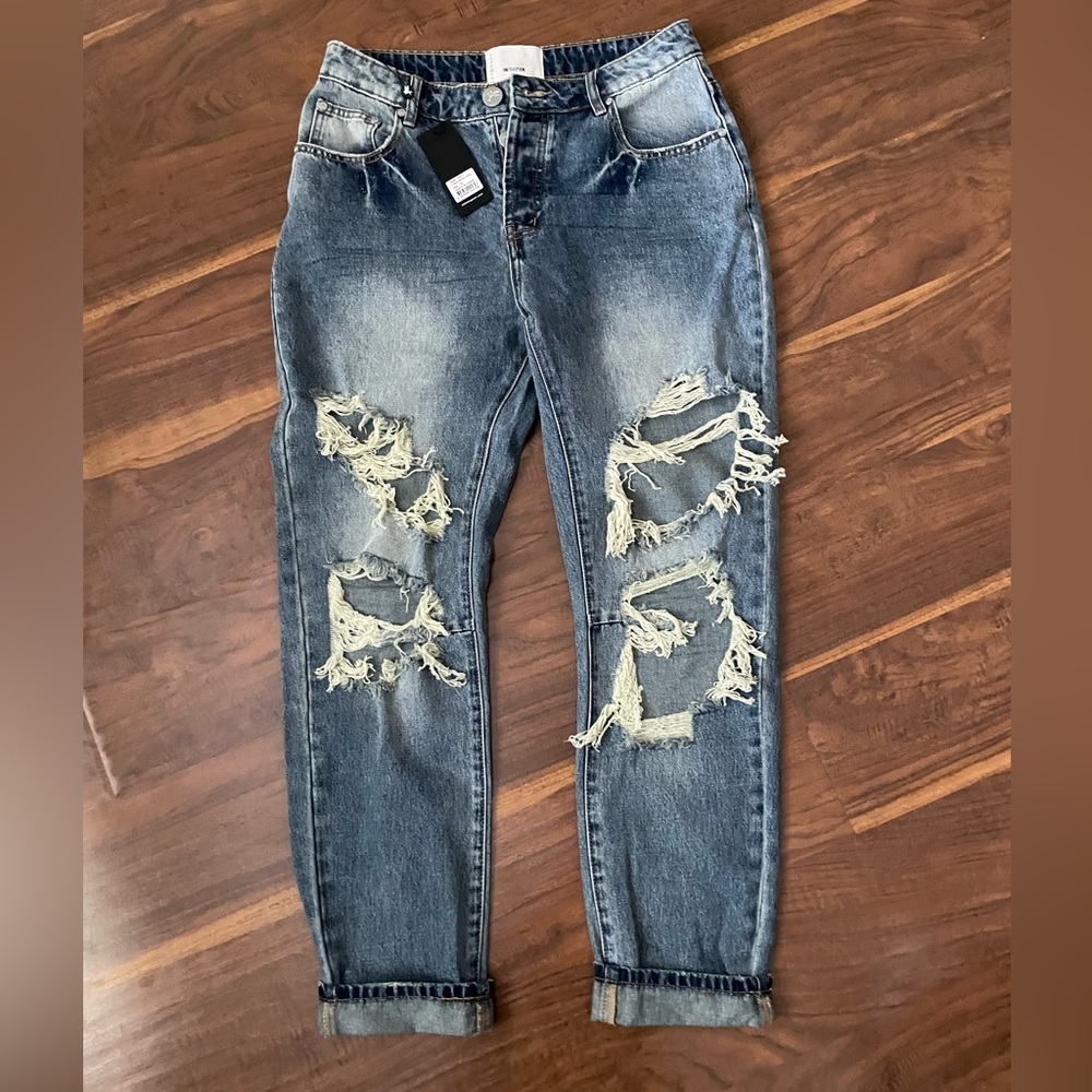 One Teaspoon Saints Distressed Boyfriend Jeans